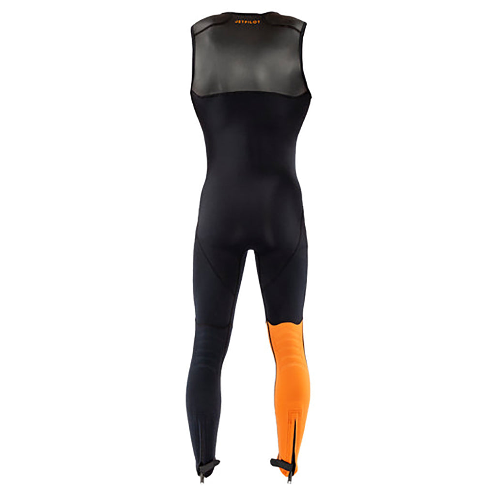 This is the full back view of the Black JetPilot L.R.E John Neoprene Insulator Wetsuit.