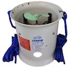 Bearon Aquatics P500 Ice Eater. White with blue mooring ropes.