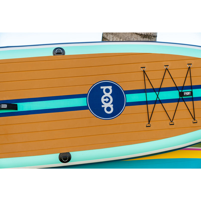 Yacht Hopper SUP Teak/Blue/Mint details: PVC.