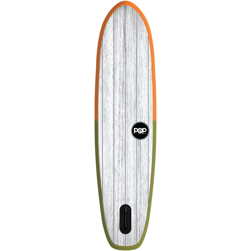 El Capitan 11'6" Inflatable SUP Green/Orange full back-view.