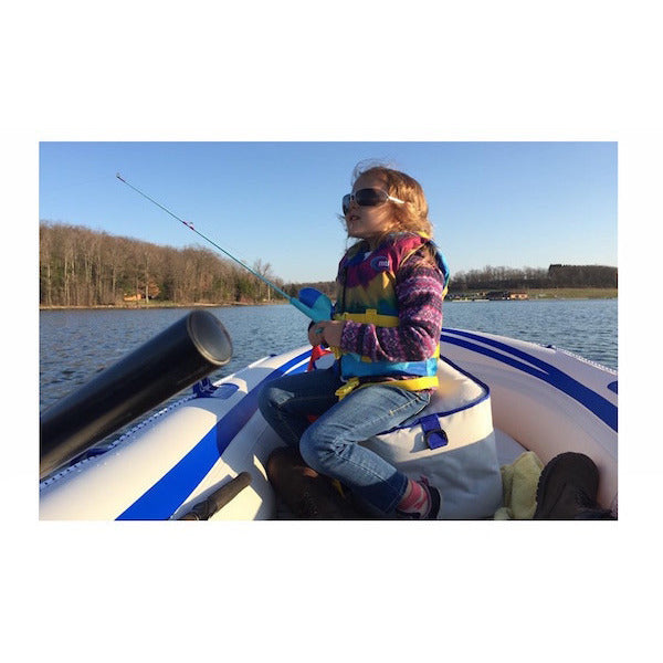 Sea Eagle 9 Inflatable Boat out on the lake. 