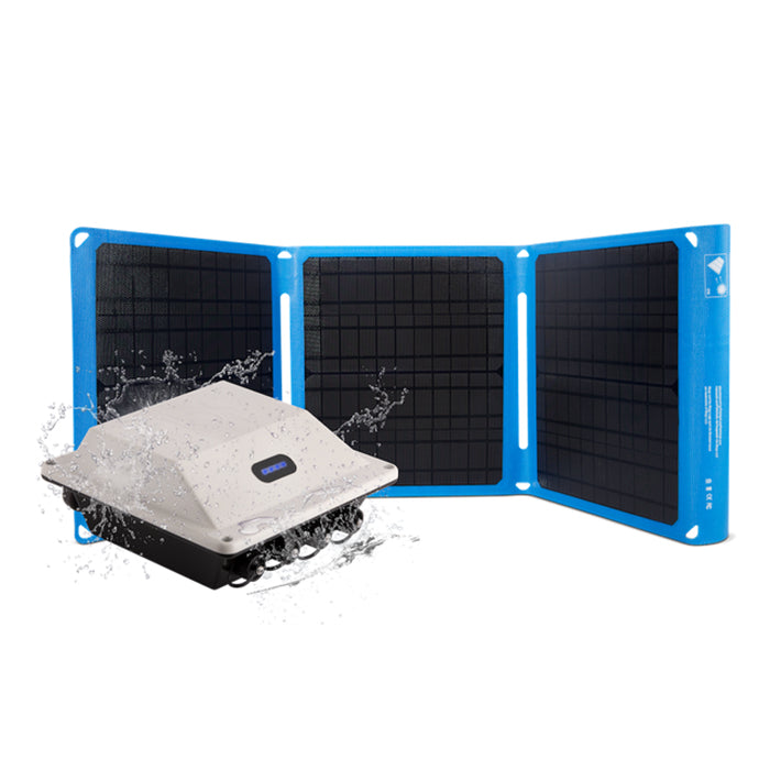 Full view of the PP-166 Power Station & Solar Panel Bundle Kit