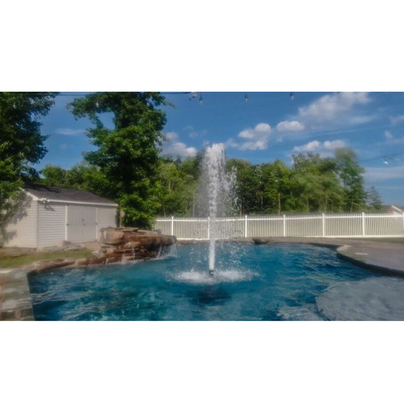 Vertical Fixed Base Olympus Fountain in a man-made mini-pool